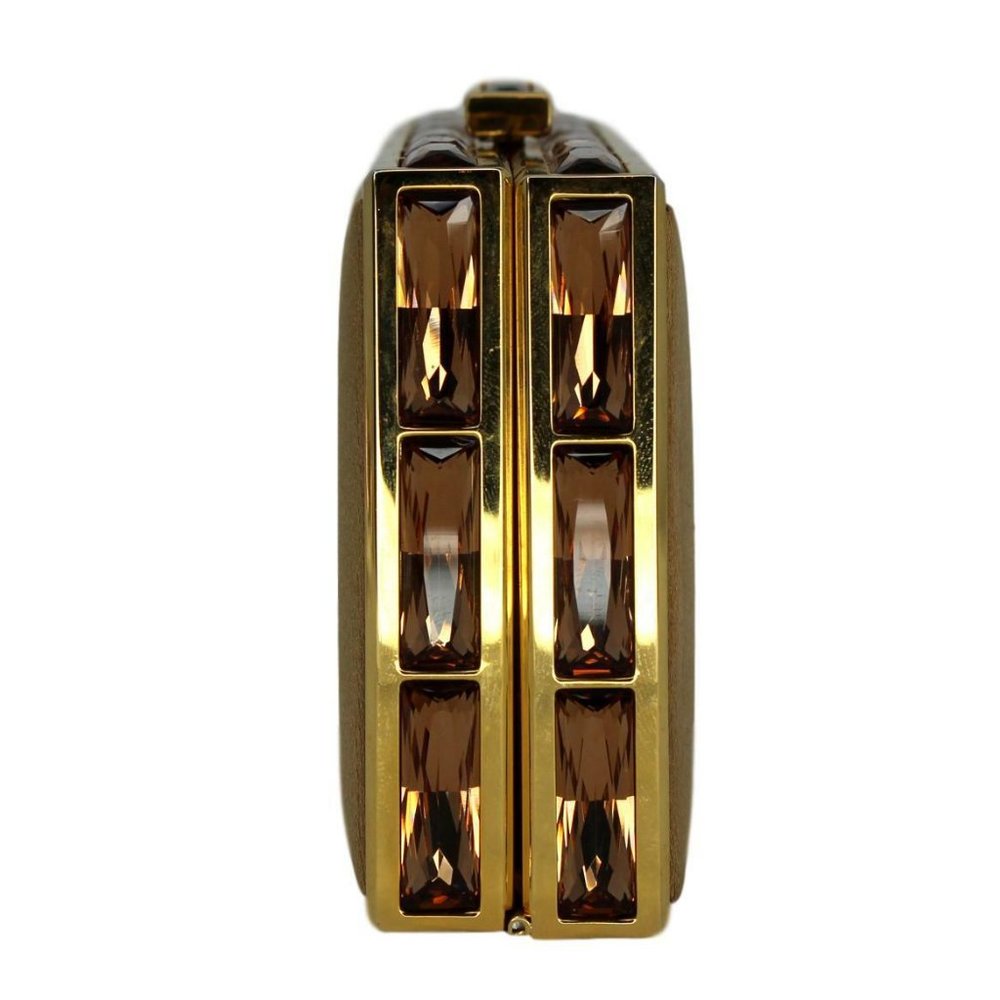 Rectangle Gold Hardware Clutch - image 4